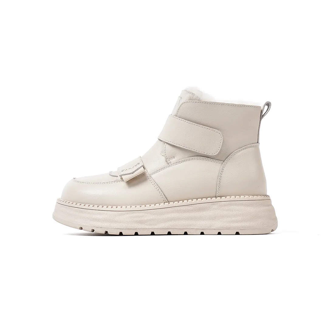 HARSON Fleece Lined Platform Short Snow Boots Women's