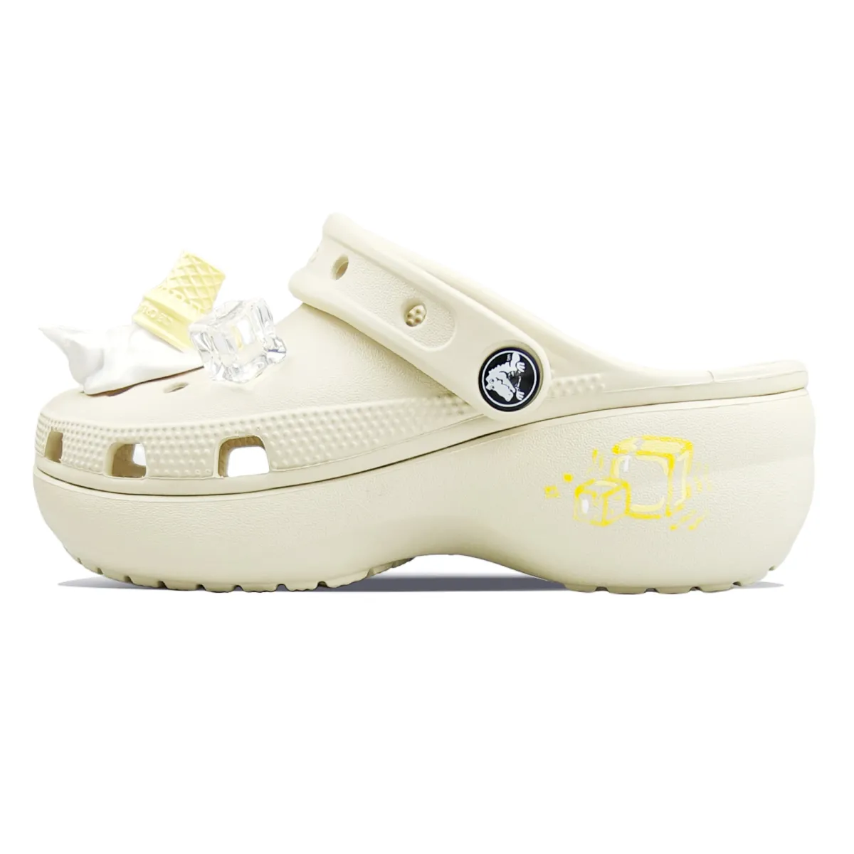 Crocs Classic Platform Clog EVA Clogs Women's Cheese Ice Cream, Box