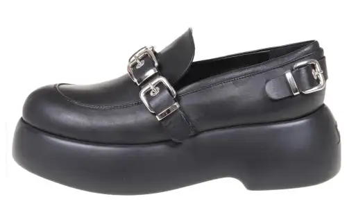 AGL Leather Platform Shoes Women's Black