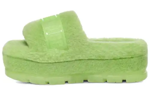 UGG Fleece Slip Resistant Abrasion Resistant Slide Slippers Women's Green