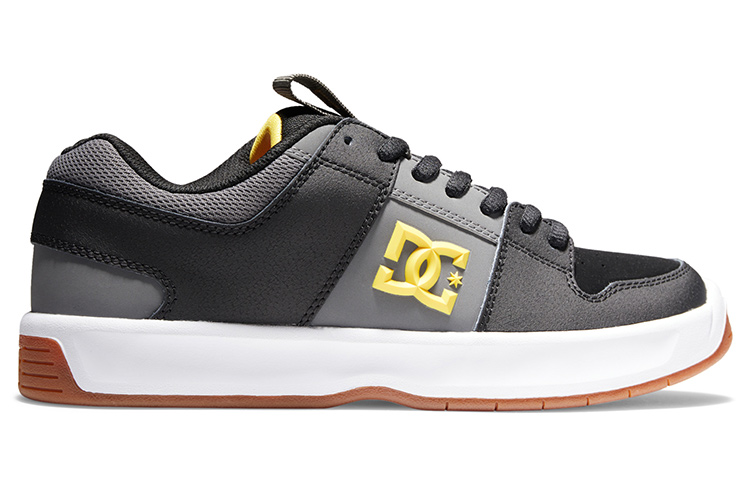 DC Shoes Lynx Zero Slip Resistant Abrasion Resistant Low top Skateboard Shoes Men's Black Gray Gold