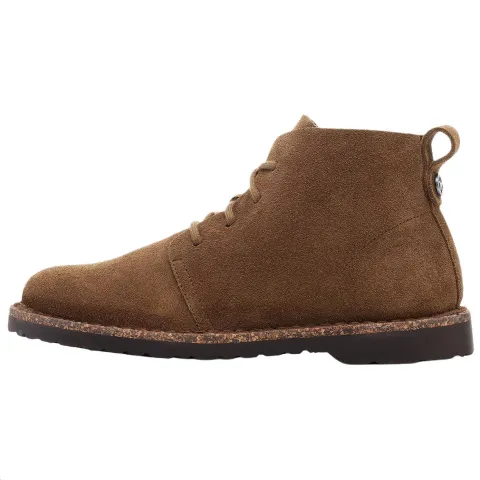 Birkenstock Uppsala Mid Suede Short Combat Boots Unisex Brown Narrow