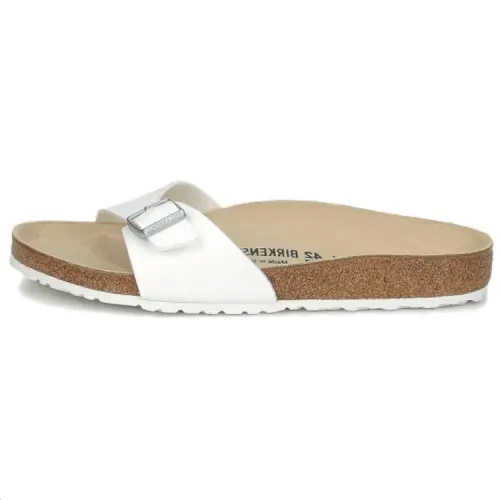 Birkenstock Madrid Abrasion Resistant Slide Slippers Unisex White Regular