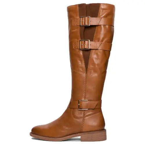 Clarks Leather Knee high Boots 2cm Women's Tan