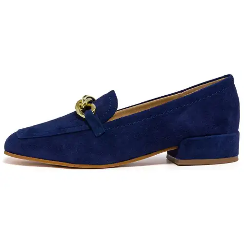 Clarks Cow Leather Loafers 3cm Women's Blue