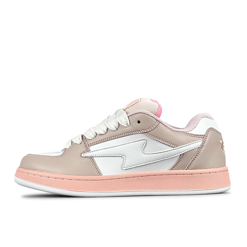 LuzaoT SUPER DRAG Lightning Puffy Shoes Low top Skateboard Shoes Women's Dove Powder