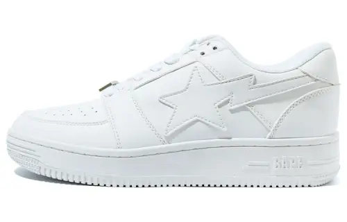 BAPE A BATHING APE Bape Sta Low Patent White