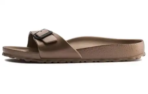 Birkenstock Madrid Slip Resistant Slide Slippers Unisex Brown Narrow