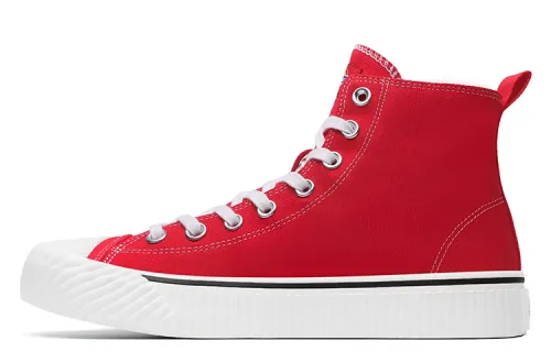 Dickies Canvas Shoes Unisex High Top Red