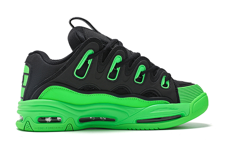 OSIRIS Skateboard Shoes Unisex Low Top Black/Green