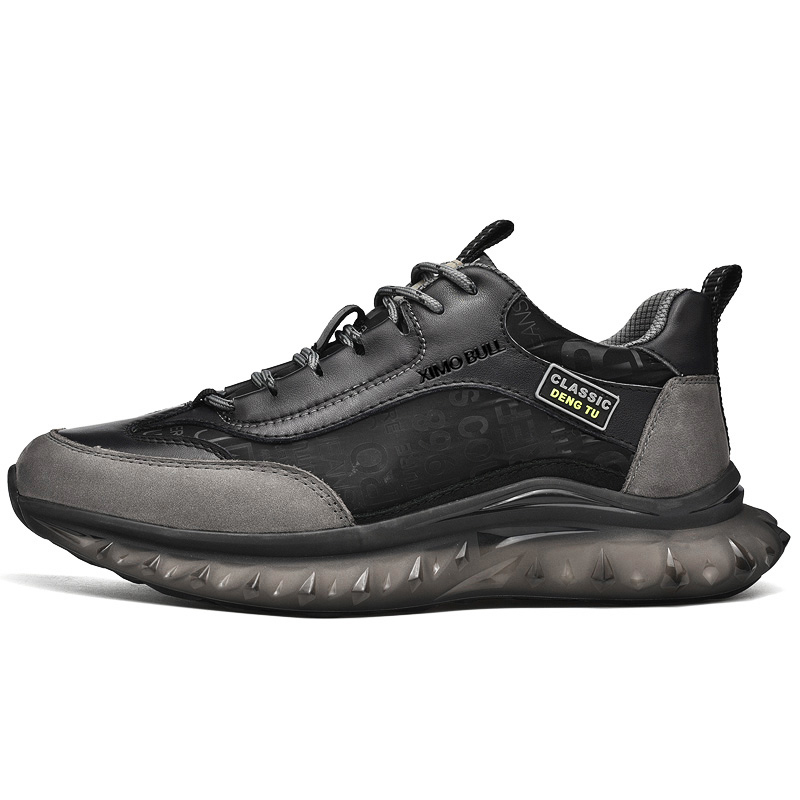 XIMO BULL Cow Leather Cushioning Low top Slip Resistant Casual Running Shoes Men’s