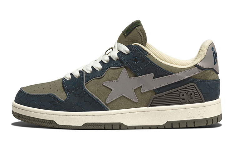 Женские кеды A BATHING APE A BATHING APE SK8 STA (оливковый)