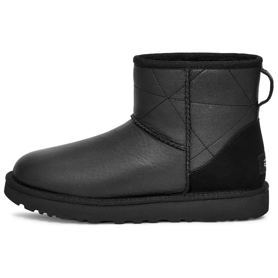 UGG Fleece Lined, Fashion Comfortable Short Snow Boots Women's Black