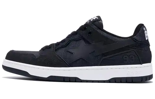 BAPE A BATHING APE Sk8 Sta Black Denim