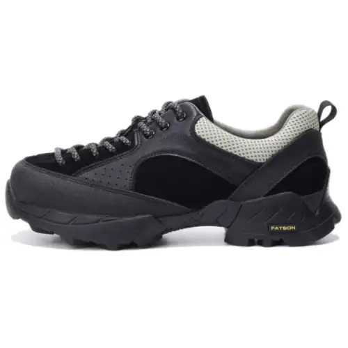 AOKANG wading camping, synthetic leather cow split leather, outdoor mountain climbing, hiking and rafting, trendy, versatile travel, simple, wear-resistant, low-top, lifestyle shoes, men's style