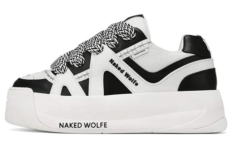 Naked Wolfe Slide Low top Stylish Skateboarding Shoes Men's White Black