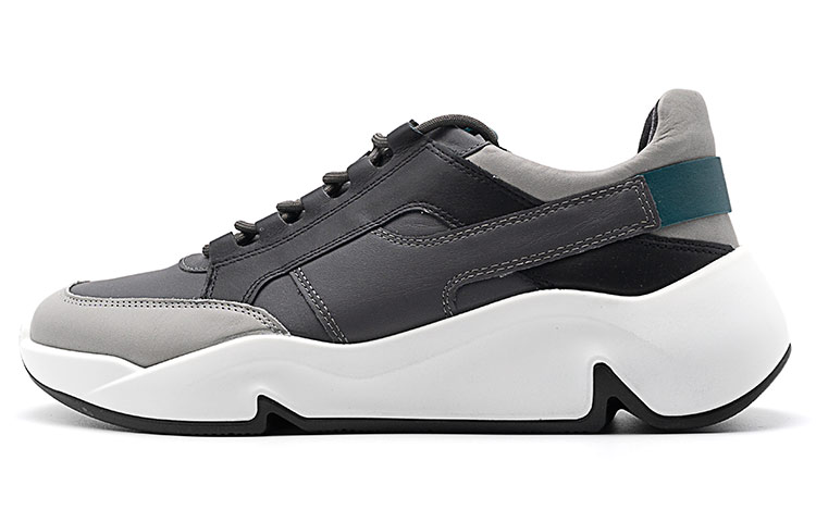 Ecco Tide Fun Cow Leather Low top Running Shoes Men's Dove Gray