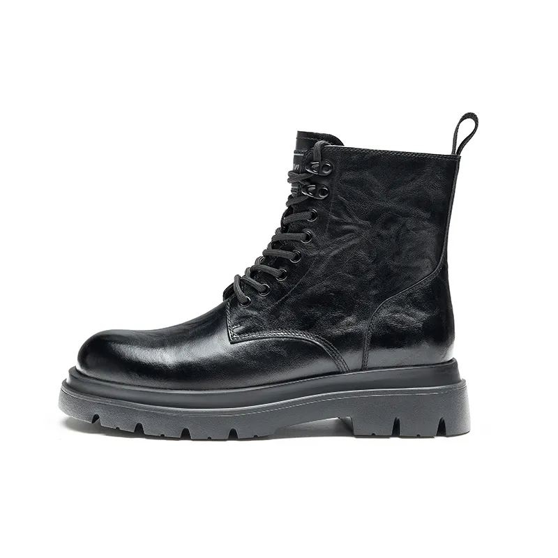HARSON Short Crew, Combat Boots Men's Black