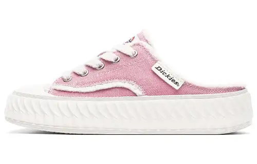 Dickies Slip Resistant Abrasion Resistant Low top Skateboard Shoes Women's White Peach Pink