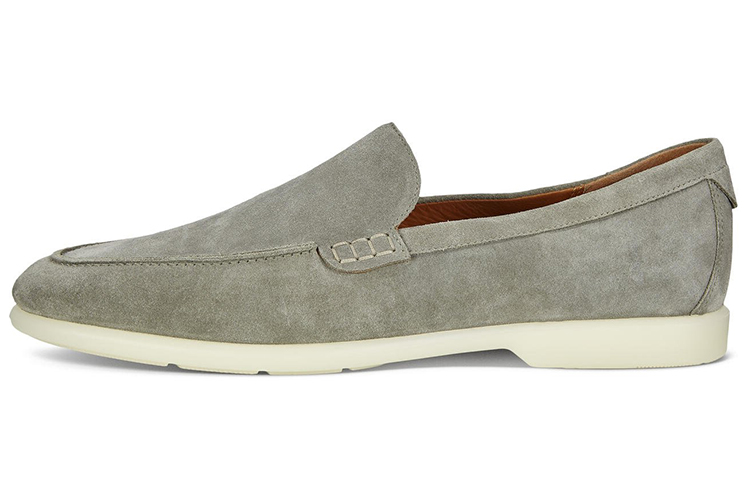Ecco Citytray Lite Leather Low top Flat Shoes Men's Light Green