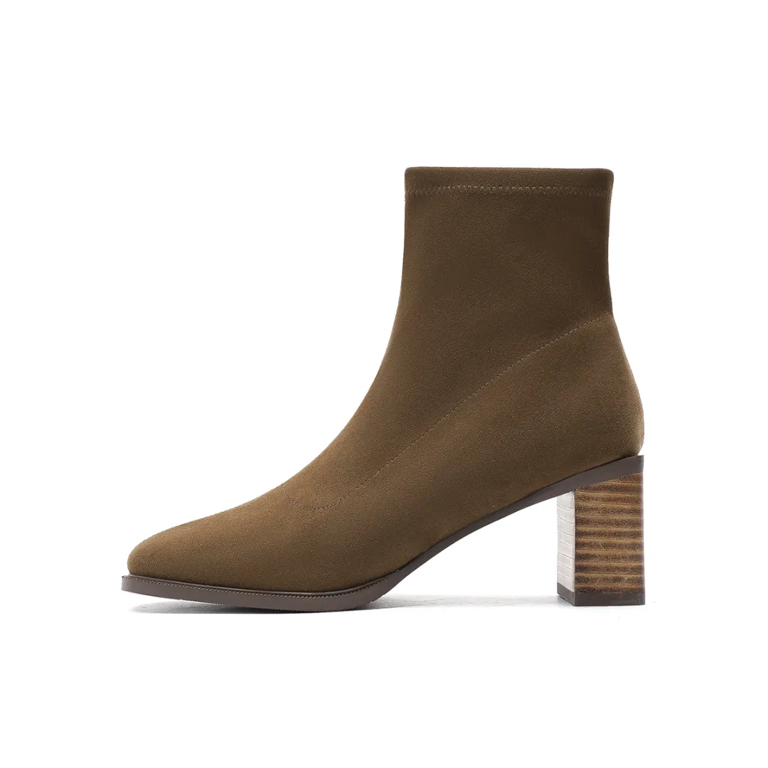 HARSON Ankle Boots Women's Khaki/Black