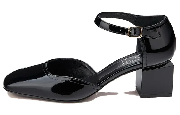 AGL Chunky Heel High Heels 5CM Women's Black