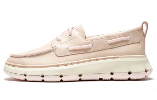 COLE HAAN Top Grain Cow Leather Casual Shoes Women's Pink