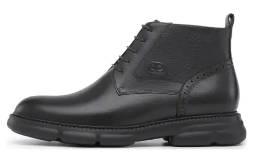 Chrisdien Deny Cow Leather Ankle Boots 3.5cm Men's Black