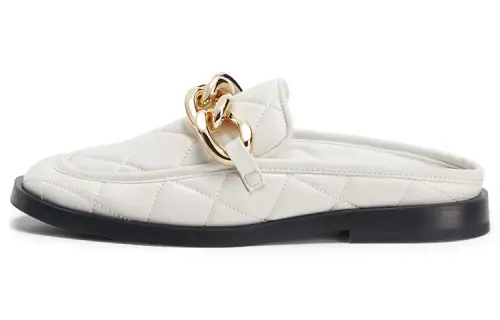 CHARLES&KEITH Pu Mules Women's Pink White