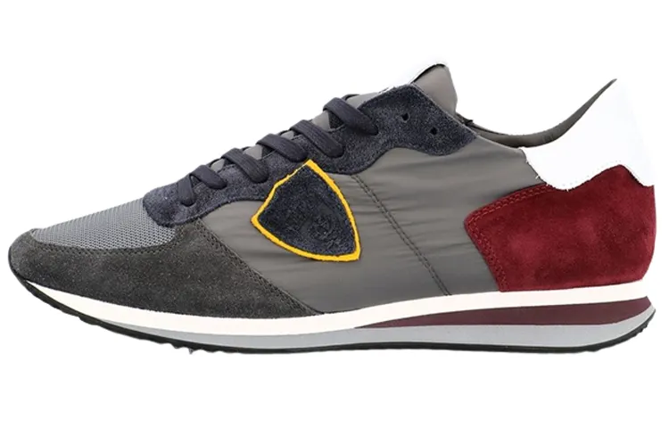 PHILIPPE MODEL Trpx Casual Shoes Men's Low Top Gray Red White