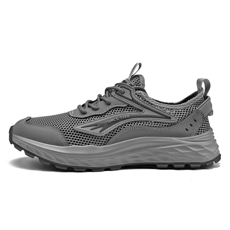 AOKANG Breathable Lightweight Height Increasing Breathable Lightweight Height Increasing Running Shoes Men’s Gray