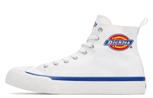 Dickies Canvas Shoes Unisex High Top White Blue