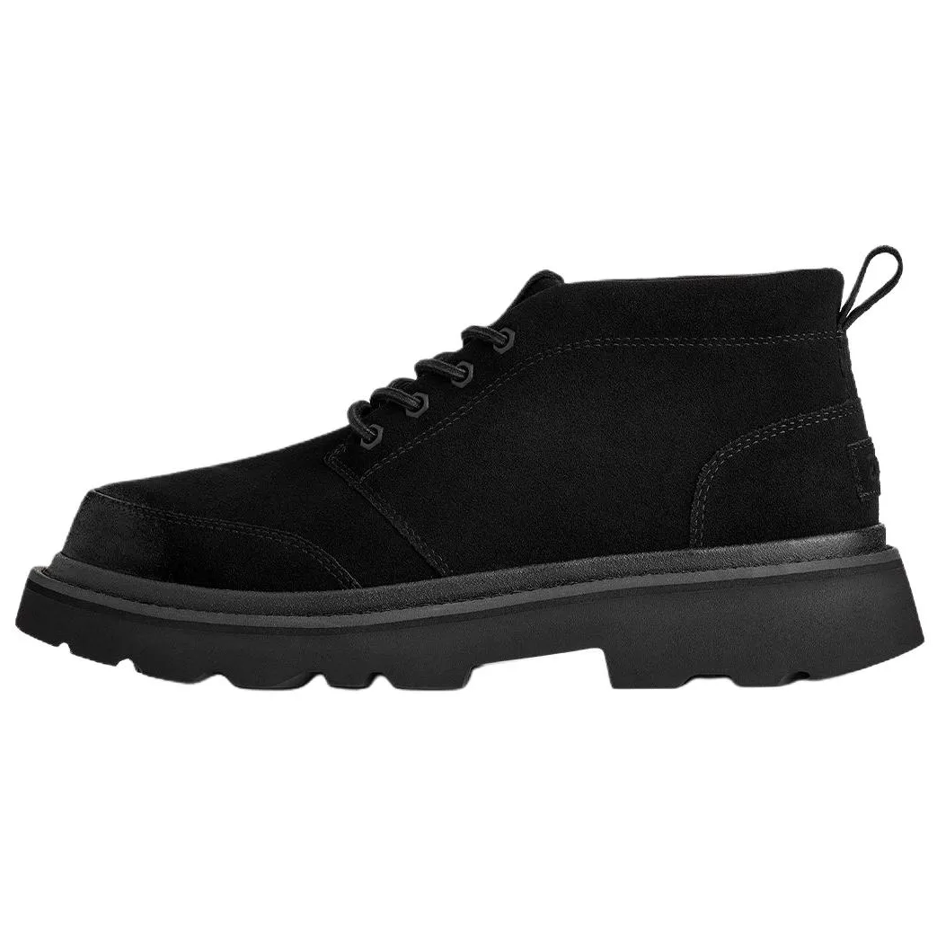 UGG CHUKKA LUG Cow Split Leather Ankle Boots Men's Black