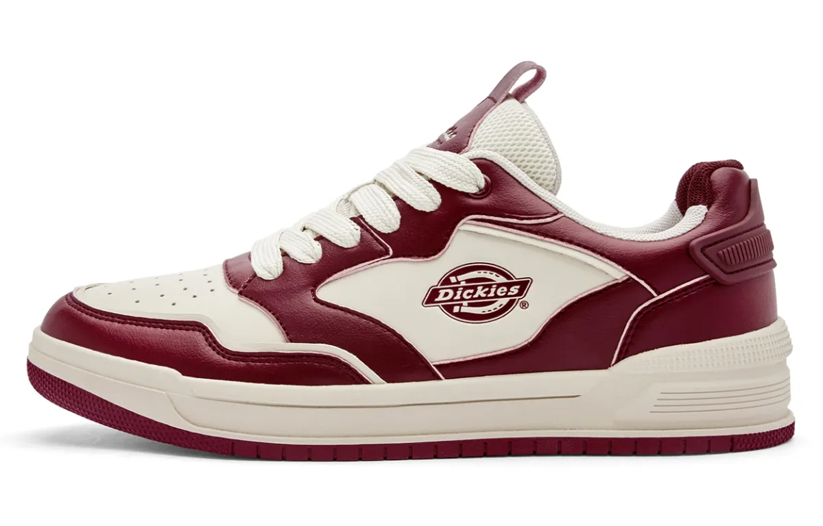 Dickies Synthetic Leather Low top Skateboard Shoes Men's Red Beige