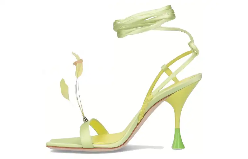 3Juin Kimi 105mm Feather-detail Sandals