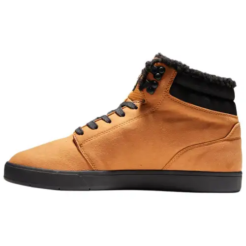 DC Shoes Crisis 2 Leather High top Skateboard Shoes Men's Brown