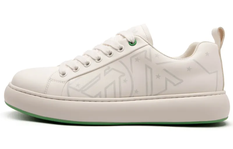 Anthony Miles Cow Leather Stylish Skateboarding Shoes Men's Ecru