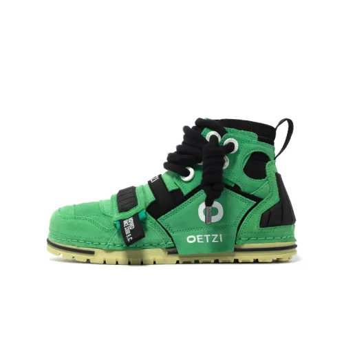 OETZI Skateboard Shoes Unisex High Top Green