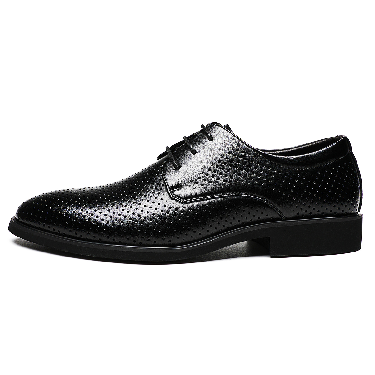 CHINT Cow Split Leather Business Commuting Father's Shoes Versatile Derby Shoes Increased Suit Casual Shoes Men's Breathable British Gentleman Breathable British Style Groom Wedding Men's Shoes Formal Leather Shoes Men's