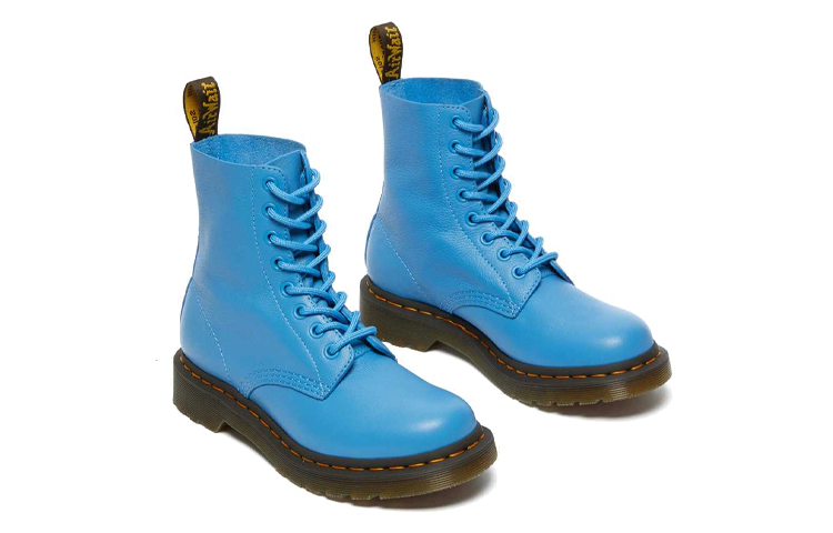 Dr. Martens 1460 Pascal Virginia Combat Boots Blue Women's