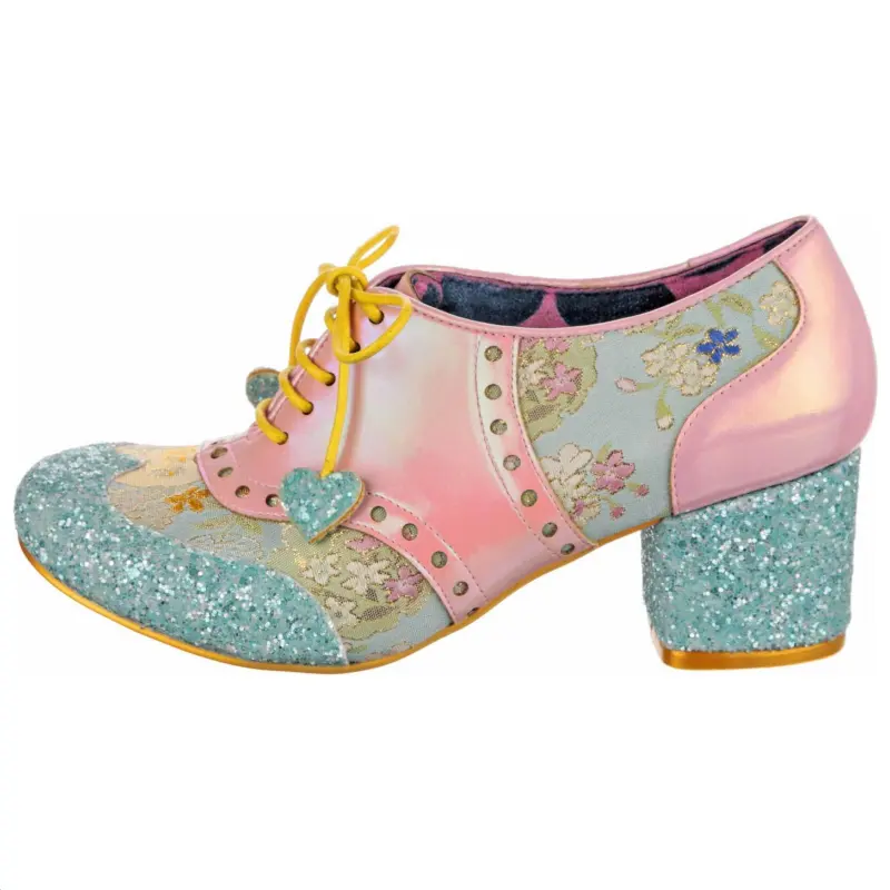 IRREGULAR CHOICE Pu Ankle Boots 5.6cm Women's Pink Green
