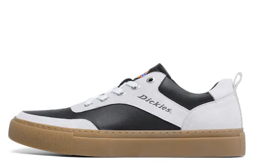 Dickies Microfiber Leather Slip Resistant Abrasion Resistant Low top Skateboard Shoes Men's Black