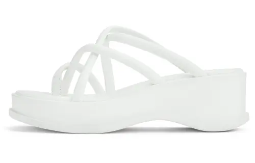CHARLES&KEITH Composite Sole Slide Slippers Women's White/Black/Animal Print Brown/Brown
