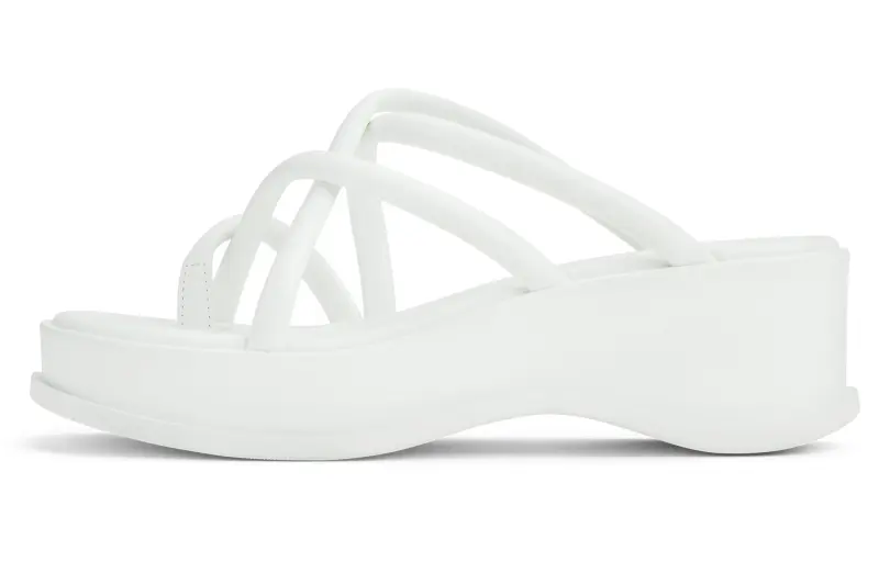 CHARLES&KEITH Composite Sole Slide Slippers Women's White/Black/Animal Print Brown/Brown