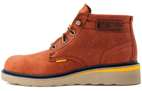 CAT JACKS MID Collection Thermal Abrasion Resistant Height Increasing Outdoor Boots Women's Brown Red