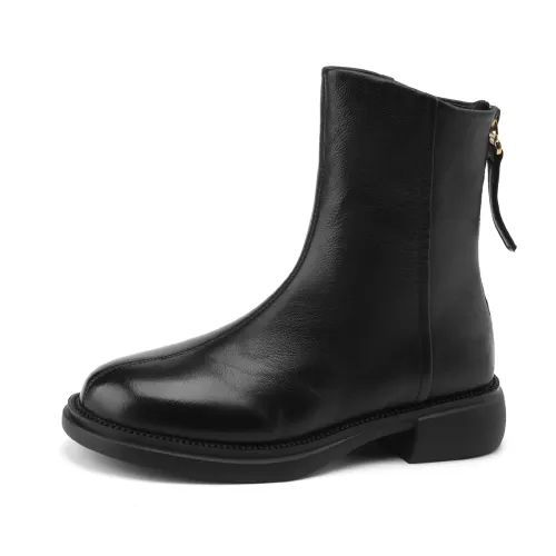 D FUSE SCANDINAVIA Sheepskin Ankle Boots 3.5cm Women's