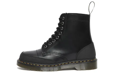 Dr. Martens 1460 Guard Panel Leather Lace Up Boots 'Black'