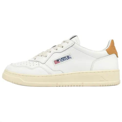 AUTRY Cow Leather Low top Skateboard Shoes Women's White Orange