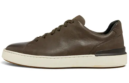 Clarks Cow Leather Stylish Skateboarding Shoes Men's Lime