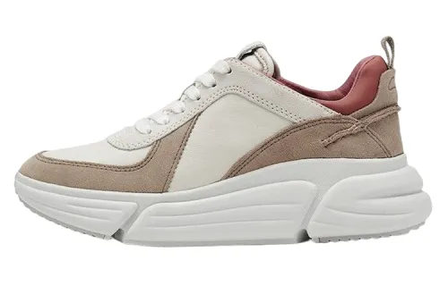 Clarks Chunky Sneakers Women's Low Top Beige Gray